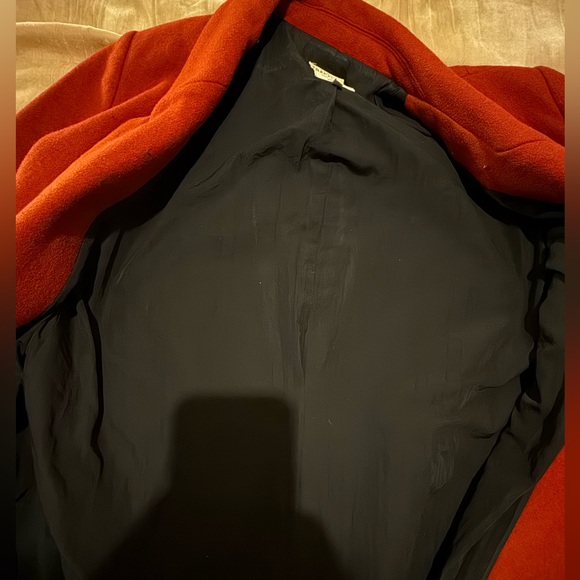 Zara Mid Length Burnt Orange Pea Coat. Size M - Picture 4 of 5